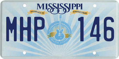 MS license plate MHP146