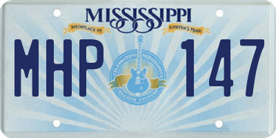 MS license plate MHP147