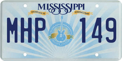MS license plate MHP149