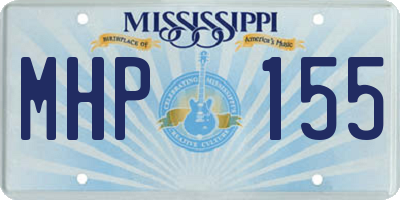 MS license plate MHP155