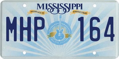 MS license plate MHP164