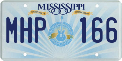 MS license plate MHP166