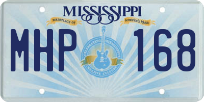 MS license plate MHP168