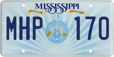 MS license plate MHP170