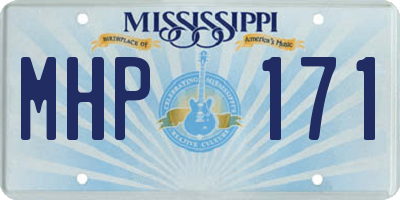 MS license plate MHP171