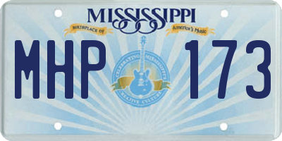 MS license plate MHP173