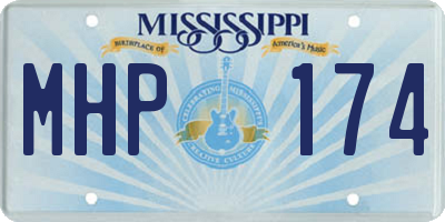 MS license plate MHP174
