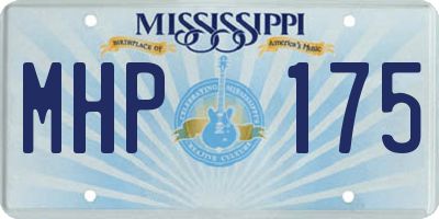 MS license plate MHP175