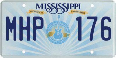 MS license plate MHP176