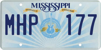 MS license plate MHP177
