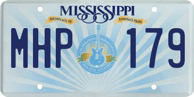 MS license plate MHP179