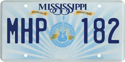 MS license plate MHP182
