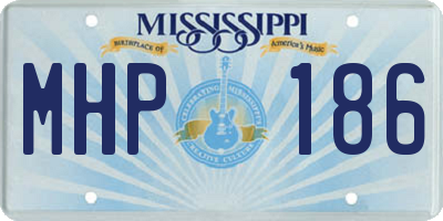 MS license plate MHP186
