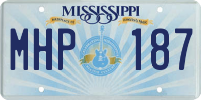 MS license plate MHP187