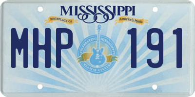 MS license plate MHP191