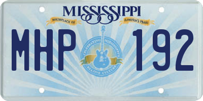 MS license plate MHP192