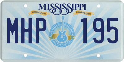 MS license plate MHP195