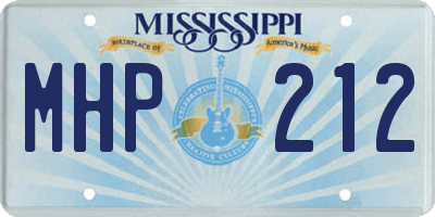 MS license plate MHP212