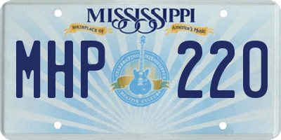 MS license plate MHP220