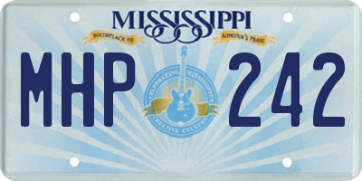 MS license plate MHP242