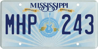 MS license plate MHP243
