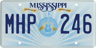MS license plate MHP246