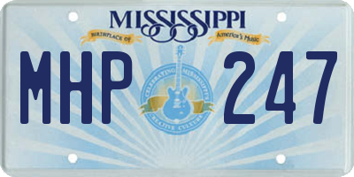 MS license plate MHP247