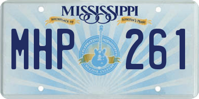 MS license plate MHP261