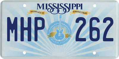 MS license plate MHP262