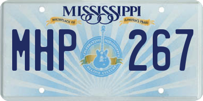 MS license plate MHP267