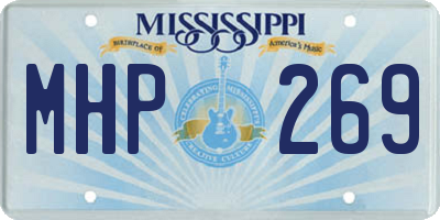 MS license plate MHP269
