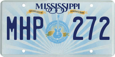 MS license plate MHP272