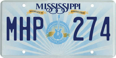 MS license plate MHP274