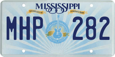 MS license plate MHP282