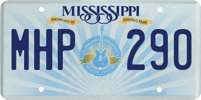 MS license plate MHP290
