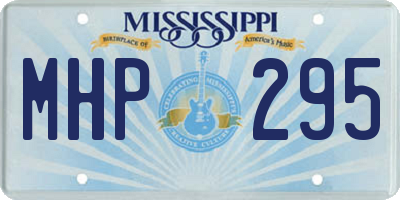 MS license plate MHP295