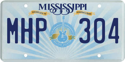MS license plate MHP304