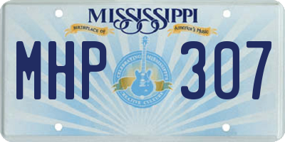 MS license plate MHP307