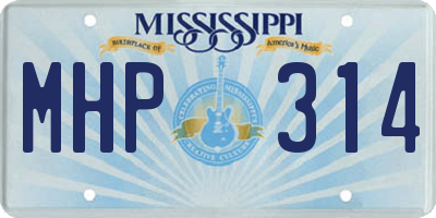 MS license plate MHP314