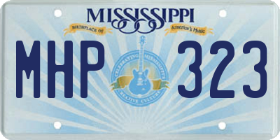 MS license plate MHP323