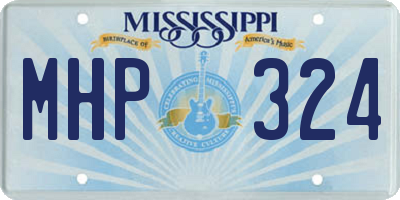 MS license plate MHP324