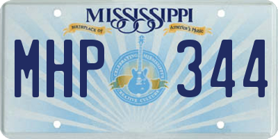 MS license plate MHP344