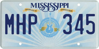 MS license plate MHP345
