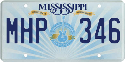 MS license plate MHP346