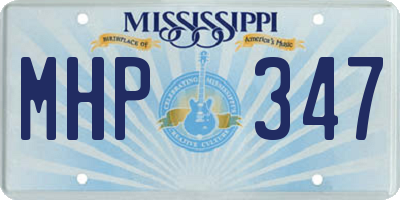 MS license plate MHP347