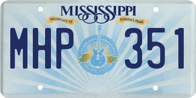 MS license plate MHP351