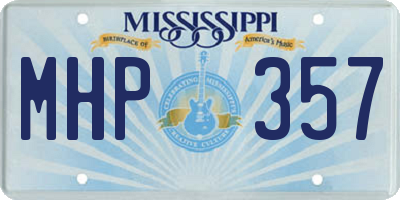MS license plate MHP357