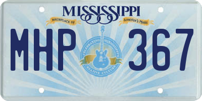 MS license plate MHP367