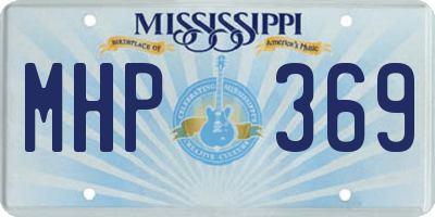 MS license plate MHP369