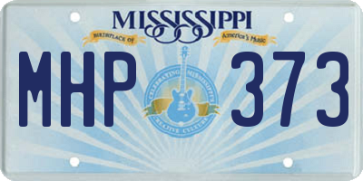 MS license plate MHP373